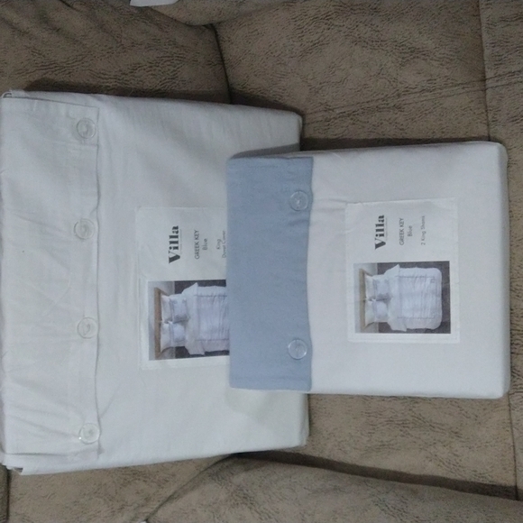 Villa By Noble Excellence Greek Key King Duvet Cover & Sham - Picture 4 of 6